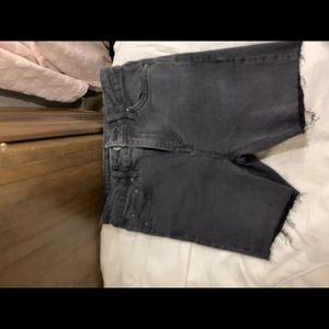 Black jean shorts